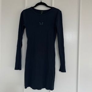 Long sleeve Dress with Butterfly Decal